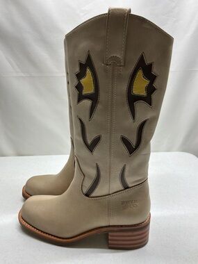 Frye And Co. Miranda 10 Flower Cream Cowboy Boots Women's Size 6m